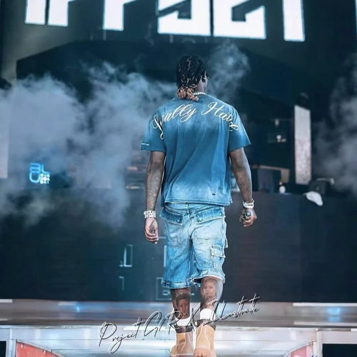 Project G/R Grailz 25ss 渐变落色做旧破坏复古印花短袖Tee 韩潮