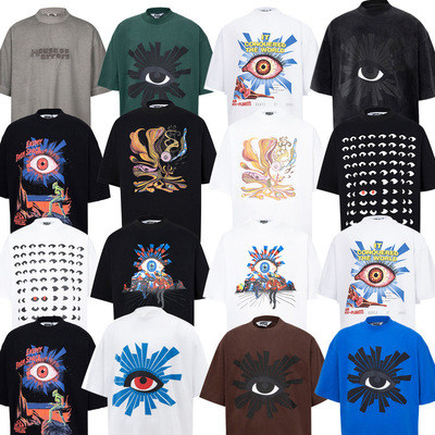24ss HOUSE OF ERRORS真理之眼廓形眼睛宽松落肩高街短袖半袖T恤