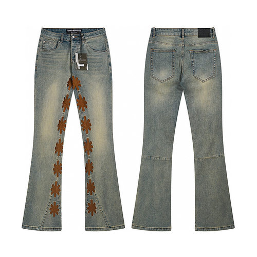 LOSTSHDWS LOGO JEANS 重工刺绣美潮高街男女潮流休闲时尚牛仔裤