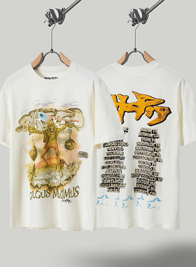 Travis Scott Cactus Jack x Utopia乌托邦骷髅士兵印花短袖T恤潮
