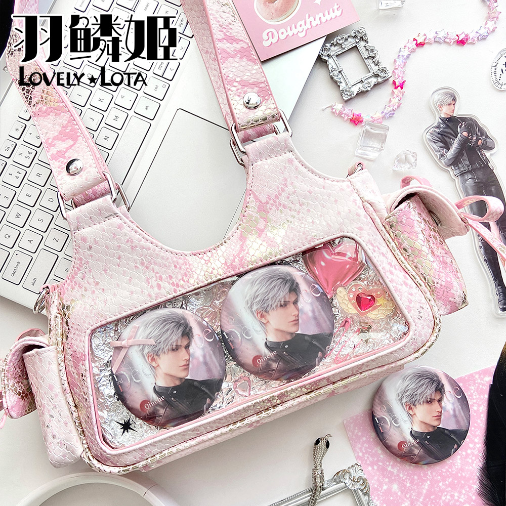 LovelyLota正品蛇纹蝴蝶结痛包