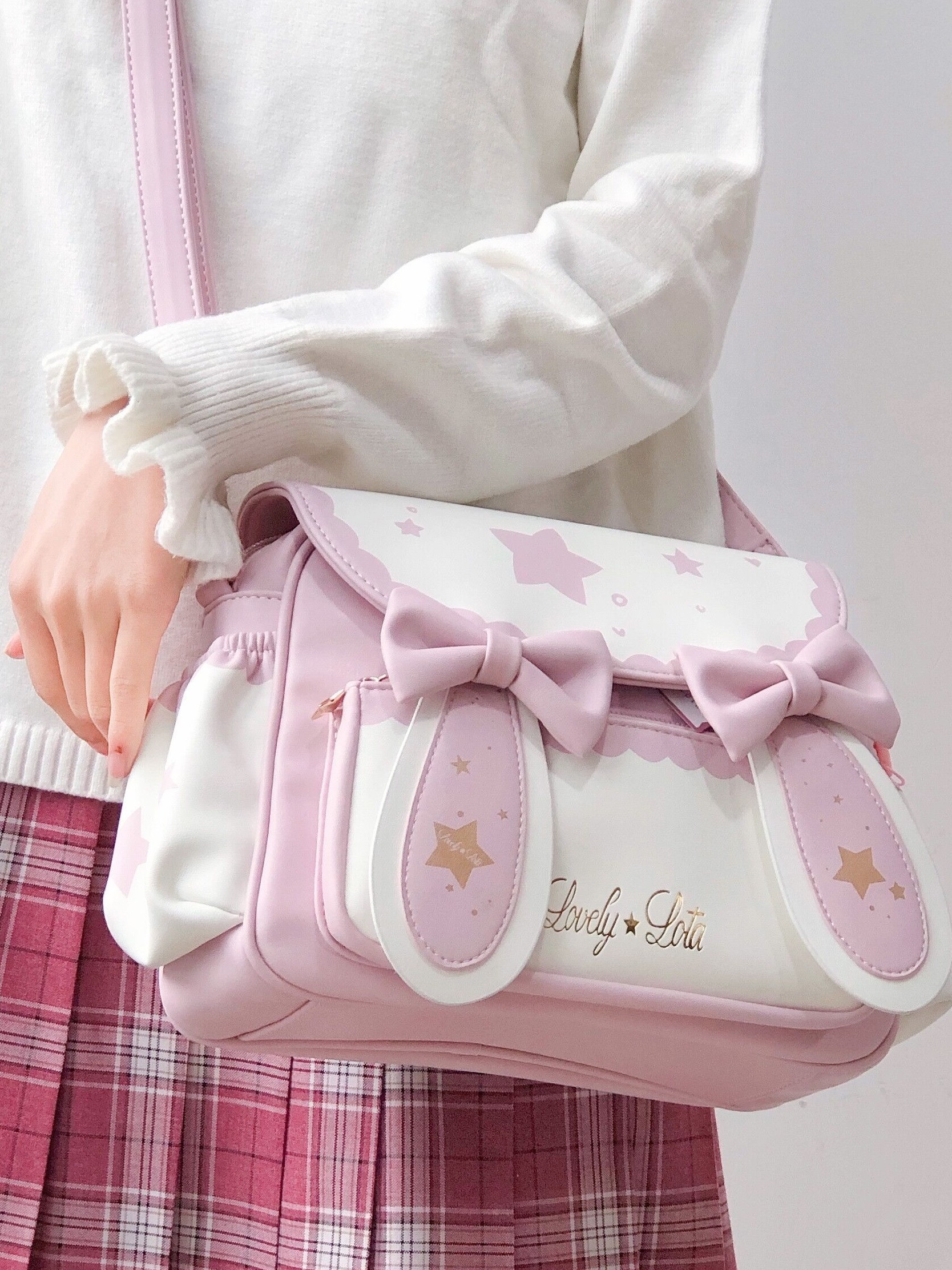 Small Rabbit Crossbody Shoulder Bag with Star and Moon - Product image 5