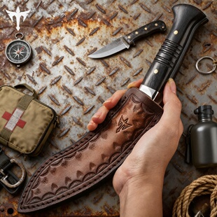 大马士革钢切肉刀家用剔骨分割肉刀手把肉专用刀吃羊排牛排餐刀