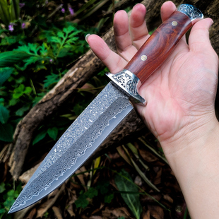 大马士革钢切肉刀家用剔骨分割肉刀手把肉专用刀吃羊排牛排餐刀