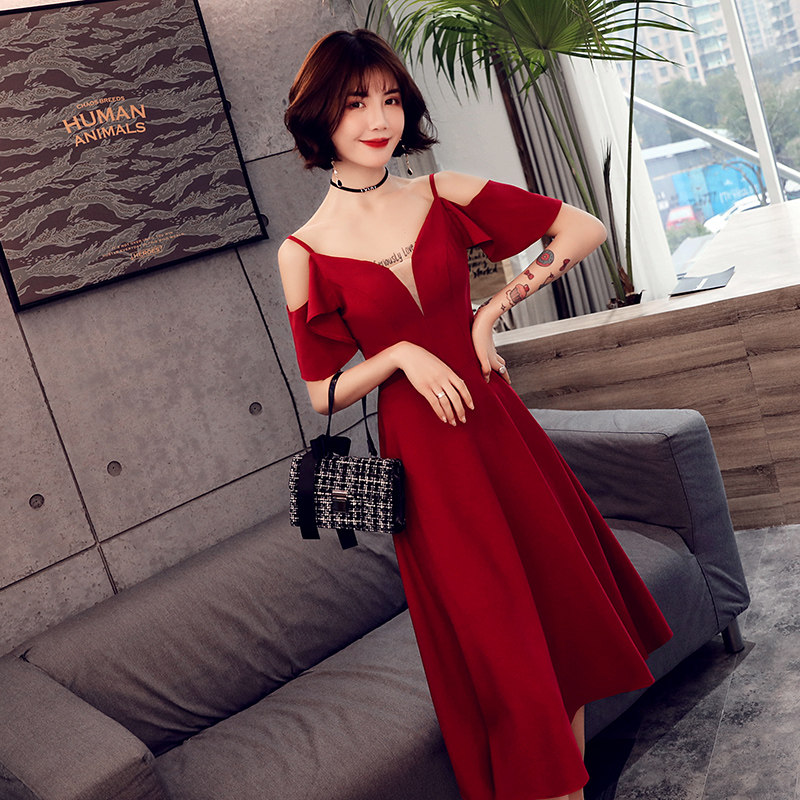 敬酒服新娘2019夏款訂婚衣服女回門小禮服裙子平時可穿紅色連衣裙在類目 女裝/女士精品, 婚紗/旗袍/禮服, 禮服/晚裝中 - 來自Buy2taobao.com提供專業的淘寶代購服務