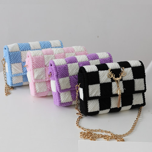 手工diy材料包小鹿流苏网格