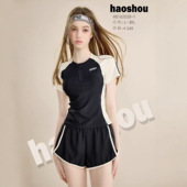 号手162028新款 成人泳衣分体两件套运动风大学生保守游泳馆泳装