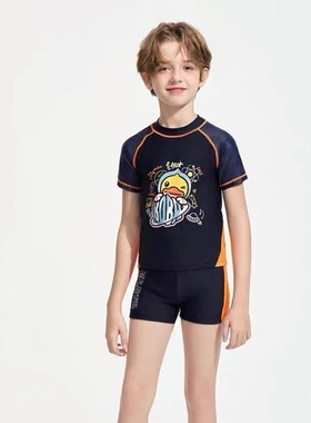 B.Duck小黄鸭552005新款泳衣男童分体男孩游泳衣泳裤套装中大童