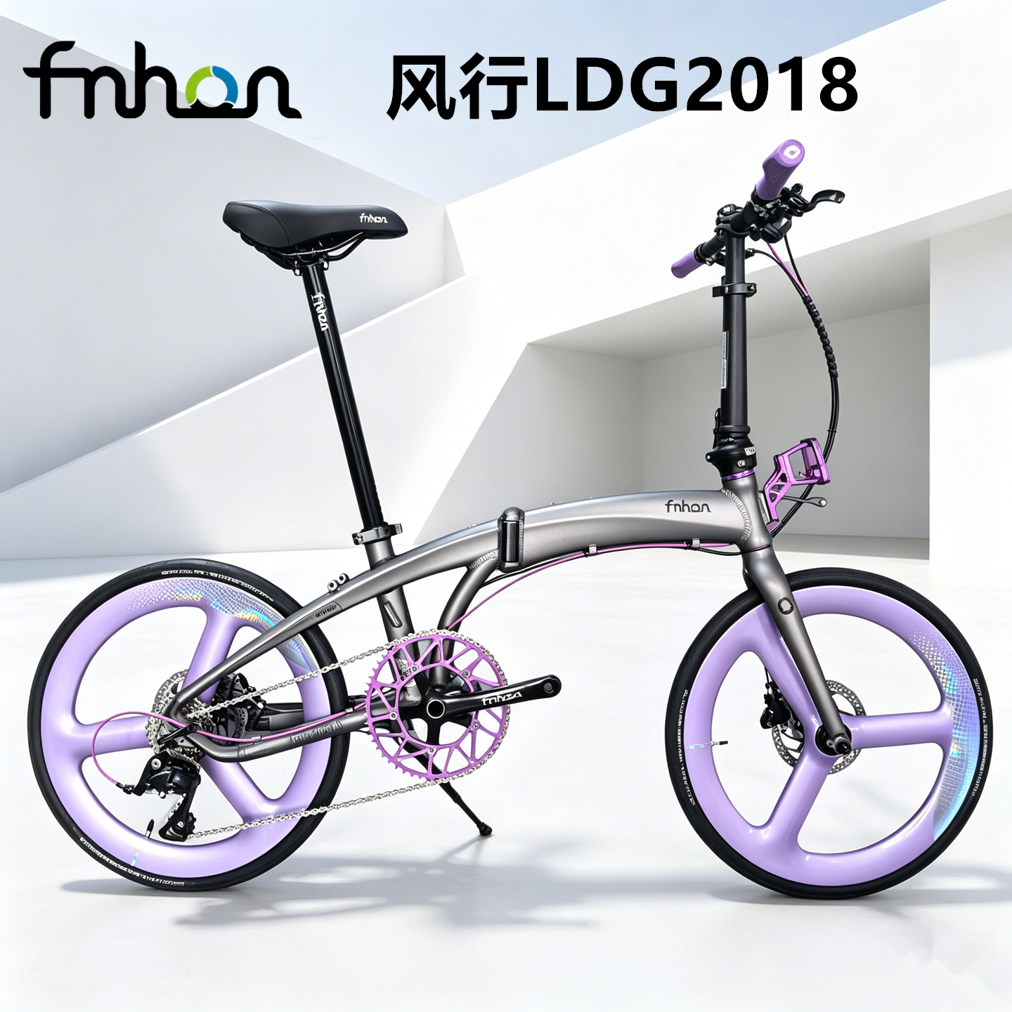 Fnhon风行LDG2018折叠车康卡斯KOMCAS三刀碳轮20寸451碟刹超轻车