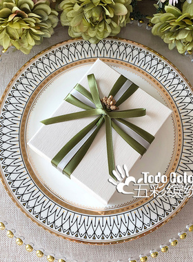 则礼 婚礼伴手礼礼盒蝴蝶结结婚喜糖盒 欧式盒子绿色免折叠空盒