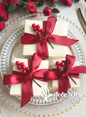 则礼 中式婚礼喜糖空盒子红色 结婚专用装糖礼盒喜盒免折叠糖果盒