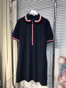 POLO净版妃子领连衣裙撞色设计时尚舒适女新款