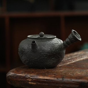 复古手工粗陶茶壶煮茶壶功夫茶具南蛮壶侘寂风急需壶可养家用单壶