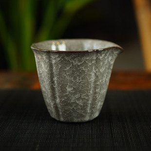 哥窑黑冰公道杯陶瓷分茶器加厚茶海功夫茶具家用大号公杯泡茶匀杯
