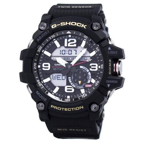 CASIO卡西欧G SHOCK MUDMASTER Twin传感器数字的指南闹钟GG 1000