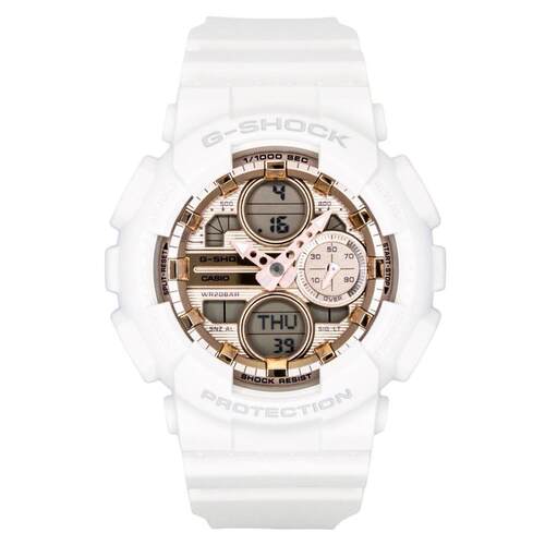 CASIO卡西欧G Shock玫瑰金色表盘石英运动GMA S140PG 7A女士女士