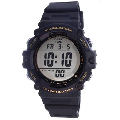 CASIO卡西欧数字的闹钟夜光Stopwatch石英AE 1500WHX 1A 100M男士