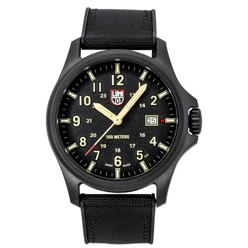 Luminox Atacama橡胶表带黑色表盘石英XL19702 100M男士手表