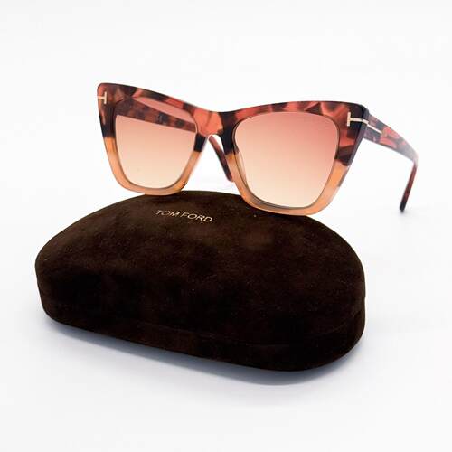 TOMFORD汤姆福特太阳眼镜墨镜POPPY 02 TF846 56T猫眼棕女FT0846