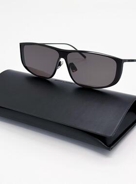 SAINT LAURENT圣罗兰LUNA SL605 002银太阳眼镜墨镜盾形黑色眼镜