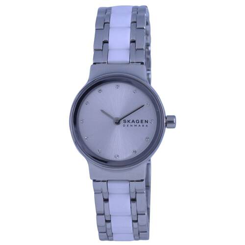 Skagen Freja Lille白色表盘不锈钢网格石英SKW3010女士手表