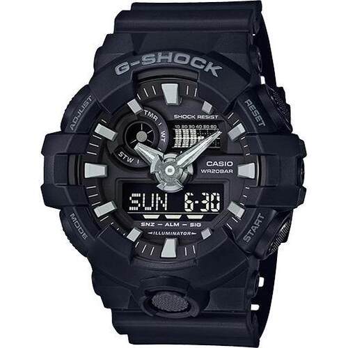 GSHOCK CASIO卡西欧GA700 1b Super夜光Ana数字的3D黑色男士手表