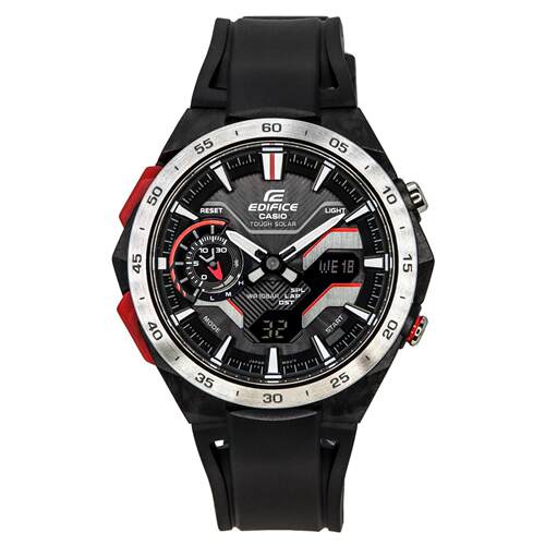 CASIO卡西欧Edifice太阳能蓝牙黑色表盘100M ECB 2200P 1A男士