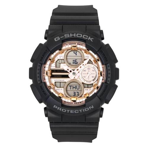 CASIO卡西欧G Shock玫瑰金色表盘石英GMA S140PG 1A 200M女士女士