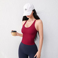 Adjustable cross-shaped beauty back yoga vest, women's tight yoga top, outdoor fitness sports underwear, bra folding thumbnail 2