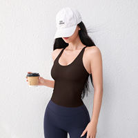 Adjustable cross-shaped beauty back yoga vest, women's tight yoga top, outdoor fitness sports underwear, bra folding thumbnail 4