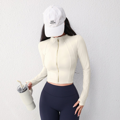 瑜伽服女跑步健身服外套拉链上衣