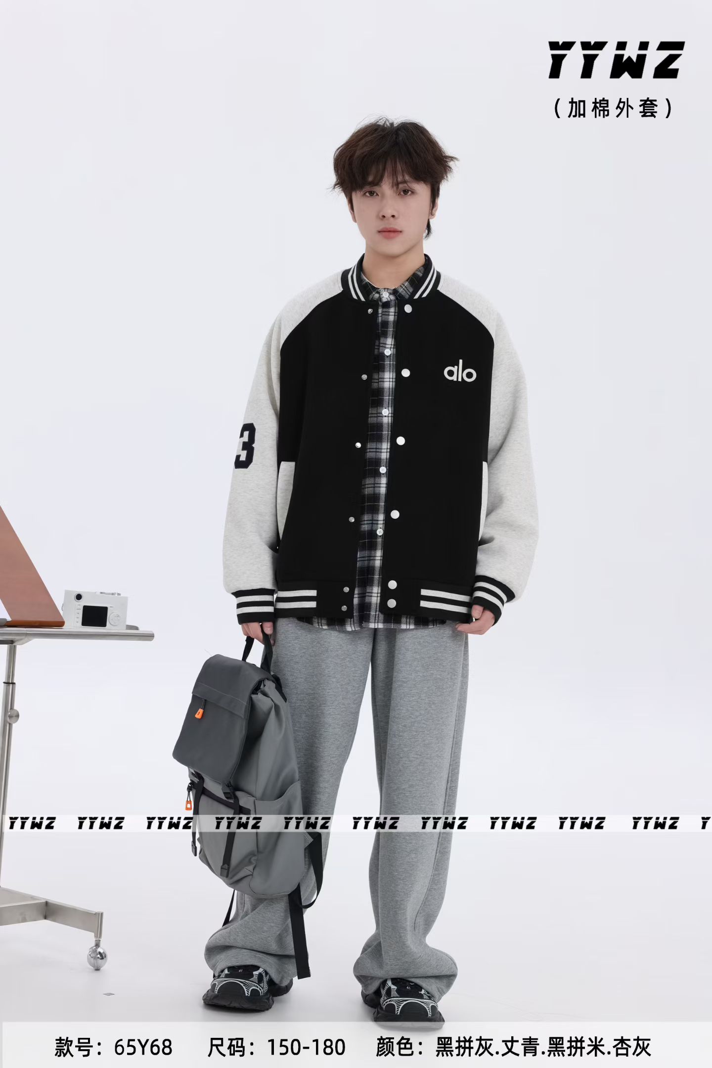 青少年秋冬夹棉棒球服2025新款男女童加厚夹克外套初高中生棉服潮