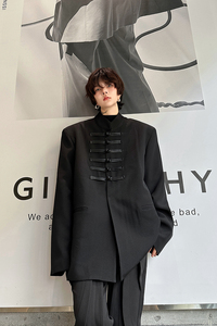 新中式盘扣中山装高级感小众痞帅立领西服风小西装H2067 P125图片