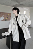 ins网红高级感皮袢撞色长袖衬衫男设计感小众潮流衬衣H2059P75，男装衬衫，星座1114（原A254）