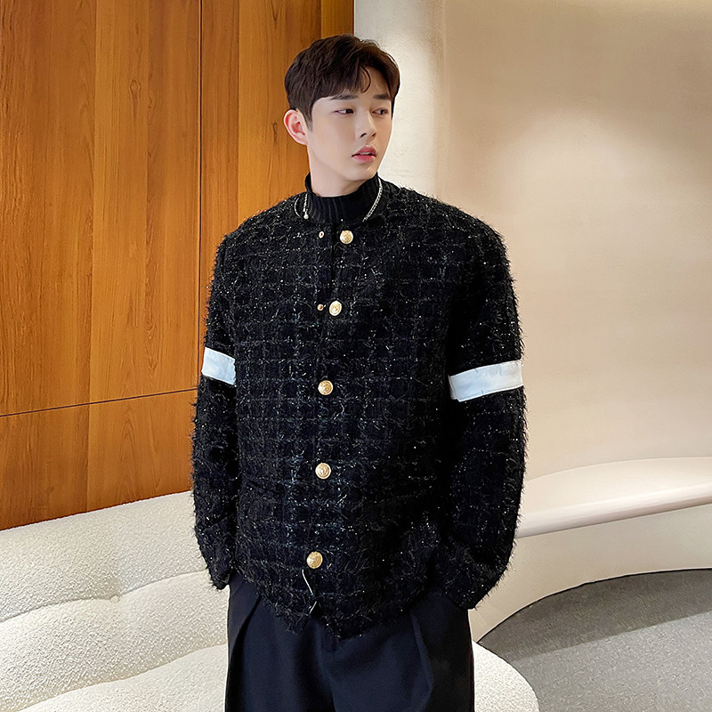 小香风西服韩版潮流轻奢外套网红撞色款西装上衣H1508P198,男装西服,星座1114（原A254）