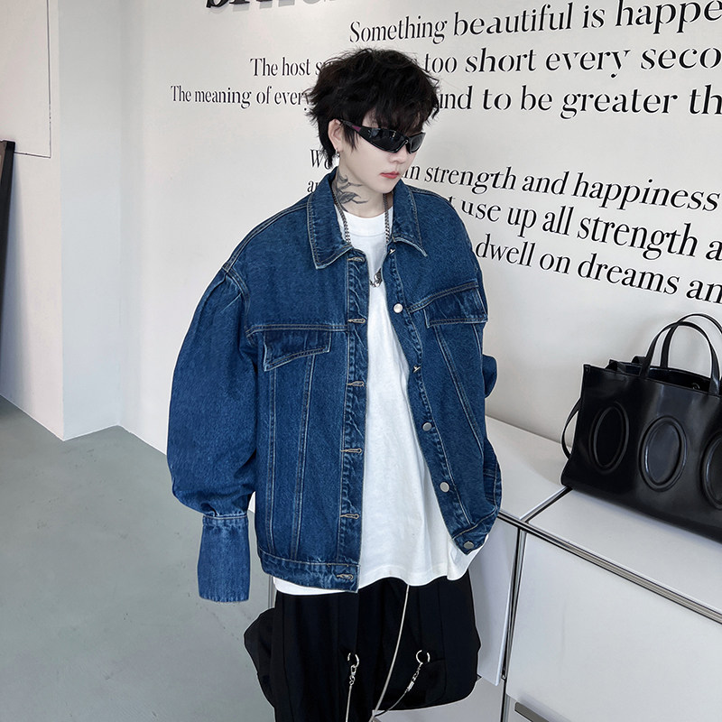 网红小众高级感牛仔外套男女宽松韩版复古夹克ins上衣H1997P125,男装夹克,星座1114（原A254）