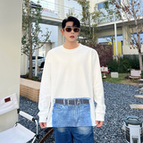 原创网红小众个性牛仔裤印花长袖T恤高级感设计师卫衣潮H1857P75，男装T恤，星座1114（原A254）