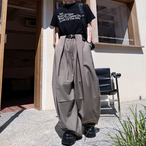时尚直筒裤休闲垂感宽松设计感休闲裤长裤男女伞兵裤潮 H2250 P95图片