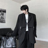 韩ins小西装个性皮扣设计感网红高级感痞帅西服潮H1986P125，男装西服，星座1114（原A254）
