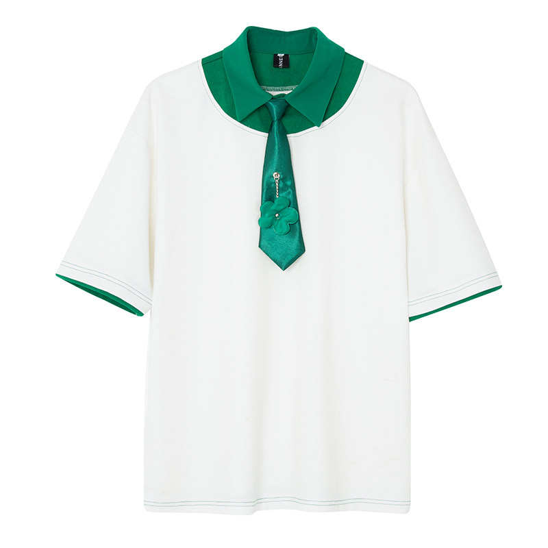 ins高级感POLO衫男短袖夏季新款休闲设计师款T恤韩版潮1655P75,男装T恤,星座1114（原A254）