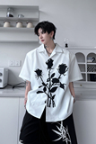 新中式高级感古巴领衬衫男个性印花短袖衬衣流行上衣潮H2138P75，男装衬衫，星座1114（原A254）