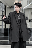 ins网红小众高级感金属扣西装外套男重工艺设计感西服H1729P135，男装西服，星座1114（原A254）