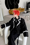 ins明星同款小众黑白拼接撞色西装外套高级设计感西服H1718P125，男装西服，星座1114（原A254）