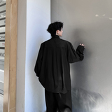 设计感小众痞帅长袖衬衫男女撞色高级感衬衣上衣潮流H2192P85，男装衬衫，星座1114（原A254）