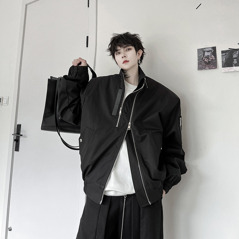 ins轻奢高级感小众立领拉链夹克个性男装飞行服外套潮H1982P135,男装夹克,星座1114（原A254）
