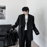 韩ins小西装个性皮扣设计感网红高级感痞帅西服潮H1986P125，男装西服，星座1114（原A254）