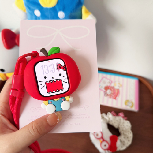 苹果手表AppleWatch壳适用青苹果猫猫S10/S11/SE3硅胶全包手表套