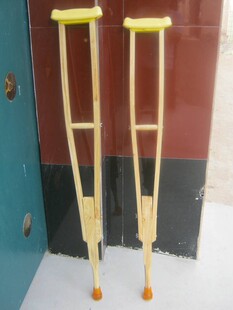 水曲柳腋下拐杖残疾人医用实木拐木头拐杖双拐手杖拐棍可调节防滑