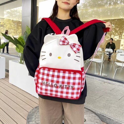 日系猫咪书包少女心百搭双肩包ins学院风可爱卡通背包初高中学生