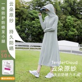 全身防紫外线轻薄透气冰丝防晒服骑电车 长款 防晒衣女2025新款 夏季